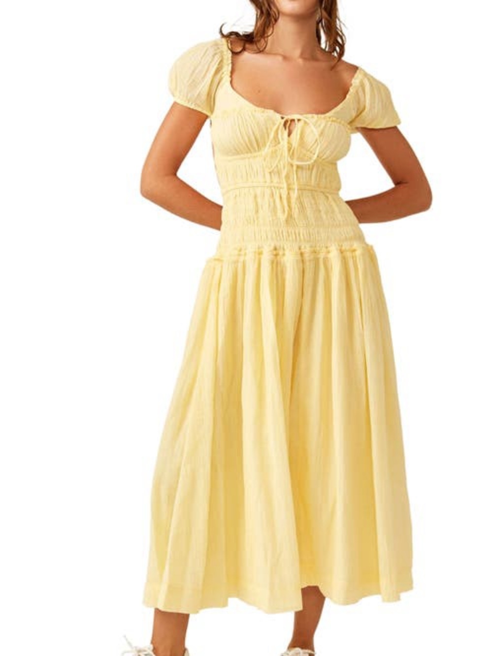 EUC Free People Feeling Bonita Maxi Dress in Pineapple Slice Size XS